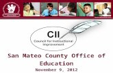 San Mateo County Office of Education November 9, 2012.