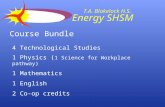 T.A. Blakelock H.S. Energy SHSM Course Bundle 4 Technological Studies 1 Physics ( 1 Science for Workplace pathway) 1 Mathematics 1 English 2 Co-op credits.