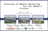 Overview of Mobile Marketing for The Women’s Circuit March 8, 2007 james@cincinnati.com.
