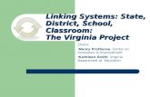 Linking Systems: State, District, School, Classroom: The Virginia Project Chairs: Nancy Protheroe, Center on Innovation & Improvement Kathleen Smith, Virginia.
