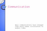 Communication Ways communications have changed from early human civilization to modern times.