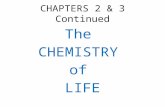 CHAPTERS 2 & 3 Continued The CHEMISTRY of LIFE. All Living Organisms are Highly Organized.