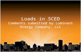 Loads in SCED Comments submitted by Luminant Energy Company, LLC.
