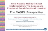 From National Trends to Local Implementation: The Science and Practice of Social-Emotional Learning The CASEL Perspective Mary Utne O’Brien,Executive Director.