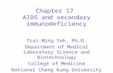 Chapter 17 AIDS and secondary immunodeficiency Trai-Ming Yeh, Ph.D. Department of Medical Laboratory Science and Biotechnology College of Medicine National.