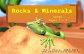 Rocks & Minerals NOTES Pages 1 - 3. Frayer Model Box #1 What is a mineral? It is a substance which has a naturally occurring inorganic definite chemical.