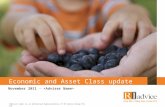 Economic and Asset Class update is an Authorised Representative of RI Advice Group Pty Ltd November 2011 -