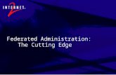 Federated Administration: The Cutting Edge. Topics  Federations: The Basics Business drivers and the basic model Technical Considerations and the marketplace.