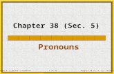 Book 4: A Writer’s HandbookChapter 38 (5, 6, 7): Pronouns1 of 44 Chapter 38 (Sec. 5) Pronouns.