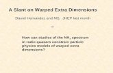 How can studies of the NH 3 spectrum in radio quasars constrain particle physics models of warped extra dimensions? A Slant on Warped Extra Dimensions.