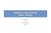 Python Crash Course Intro, scripts Bachelors V1.0 dd 09-12-2014 Hour 5