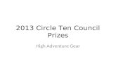 2013 Circle Ten Council Prizes High Adventure Gear.
