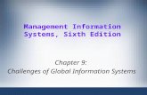 Management Information Systems, Sixth Edition Chapter 9: Challenges of Global Information Systems.