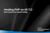 1 Hosting PHP on IIS 7.0 Best Practices for shared hosting Microsoft® Hosting Deployment Accelerator.