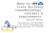 Danijel Rebolj University of Maribor Faculty of Civil Engineering Construction IT Centre Nano-to-meter-scale Building (nanoBuilding) concepts & requirements.