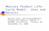 Mercury Product Life-Cycle Model: Uses and Results Alexis Cain, US Environmental Protection Agency, Region 5 NAHMMA Conference: Tacoma, WA September 21,