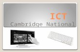 ICT Cambridge National. Content Assessment = 75% coursework ◦Includes 2 teacher assessed assignments. ◦1 Controlled Conditions assessment. ◦1 Examination.