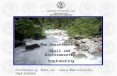 Department of Civil and Environmental Engineering Presentation by Dott.sa Laura Martuscelli, Dept assistant The Department of Civil and Environmental Engineering.