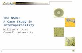 1 The NSDL: A Case Study in Interoperability William Y. Arms Cornell University.