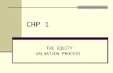 CHP 1 THE EQUITY VALUATION PROCESS. CONTENTS In this chapter, we have discussed the scope of equity valuation, outlined the valuation process, introduced.