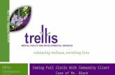 Trellis MENTAL HEALTH AND DEVELOPMENTAL SERVICE Coming Full Circle With Community Client Case of Mr. Black ONPEA Conference 2010.