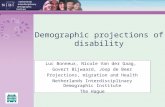 Demographic projections of disability Luc Bonneux, Nicole Van der Gaag, Govert Bijwaard, Joop de Beer Projections, migration and Health Netherlands Interdisciplinary.