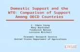 Domestic Support and the WTO: Comparison of Support Among OECD Countries C. Edwin Young Mary Burfisher Frederick Nelson Lorraine Mitchell Economic Research.