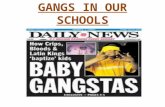 GANGS IN OUR SCHOOLS. WHAT IS A STREET GANG? Three or more people : who share a unique name or have identifiable marks or symbols, (such as tattoos, wearing.