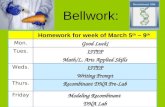Bellwork: Homework for week of March 5 th – 9 th Mon. Good Luck! Tues. ISTEP Math/L. Arts Applied Skills Weds. ISTEP Writing Prompt Thurs. Recombinant.