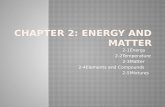 2-1Energy 2-2Temperature 2-3Matter 2-4Elements and Compounds 2-5Mixtures.