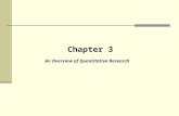 Chapter 3 An Overview of Quantitative Research. Learning Objective 1 List the steps in conducting quantitative research.