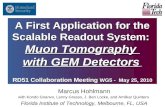 A First Application for the Scalable Readout System: Muon Tomography with GEM Detectors RD51 Collaboration Meeting WG5 - May 25, 2010 Marcus Hohlmann with.