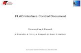 FLAO Interface Control Document Presented by A. Riccardi S. Esposito, A. Tozzi, A. Riccardi, R. Biasi, D. Gallieni FLAO system external review, Florence,