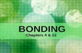 BONDING Chapters 4 & 12. Ionic vs. Covalent Bonds Ionic Ionic result from the attraction between opposite charges of ions result from the attraction between.