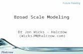 Broad Scale Modeling Dr Jon Wicks – Halcrow (WicksJM@halcrow.com)