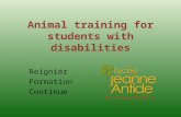 Animal training for students with disabilities Reignier Formation Continue.