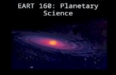 EART 160: Planetary Science. Last Time Celestial Mechanics –Kepler’s Laws –Newton’s Laws of Motion –Law of Universal Gravitation.