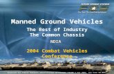 1 9/11/2015 1:10:12 PM Approved for Public Release, Distribution Unlimited, TACOM 3 Sep 2004, FCS Case 04-083 Manned Ground Vehicles The Best of Industry.