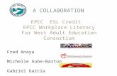 A COLLABORATION EPCC ESL Credit EPCC Workplace Literacy Far West Adult Education Consortium Fred Anaya Michelle Aube-Barton Gabriel Garcia.