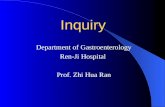 Inquiry Department of Gastroenterology Ren-Ji Hospital Prof. Zhi Hua Ran.