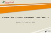 Kverneland Accord Pneumatic Seed Drills Product Information 2015.