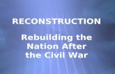 RECONSTRUCTION Rebuilding the Nation After the Civil War.