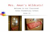 Mrs. Aman’s Wildcats! Welcome to our Classroom! Armor Elementary School Area 11.