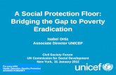 A Social Protection Floor: Bridging the Gap to Poverty Eradication Isabel Ortiz Associate Director UNICEF Civil Society Forum UN Commission for Social.