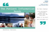 Healthier Horizons The Patient Information Needs Examples from around the UK Dr Amir Hannan Full-time General Pracitioner Primary Care IT clinical lead,