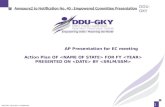 DDU- GKY DDU-GKY, April 2015. Confidential AP Presentation for EC meeting Action Plan OF FOR FY PRESENTED ON BY 1 Annexure2 to Notification No. 40 : Empowered.