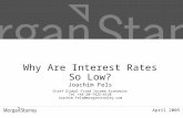 Why Are Interest Rates So Low? Joachim Fels Chief Global Fixed Income Economist Tel +44-20-7425-6138 Joachim.Fels@morganstanley.com April 2005.