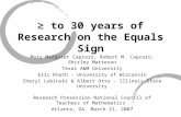≥ to 30 years of Research on the Equals Sign Mary Margaret Capraro, Robert M. Capraro, Shirley Matteson Texas A&M University Eric Knuth - University of.