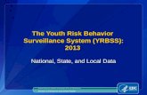 The Youth Risk Behavior Surveillance System (YRBSS): 2013 The Youth Risk Behavior Surveillance System (YRBSS): 2013 National, State, and Local Data National.