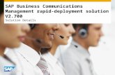 Solution Details SAP Business Communications Management rapid-deployment solution V2.700.